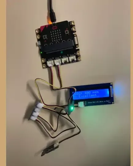 Montage du capteur de CO₂ avec écran LCD